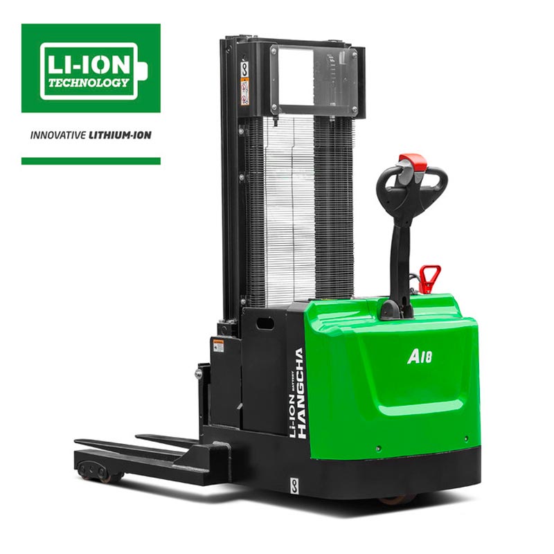 Hangcha – Electric Lithum-ion Industrial Walkie Straddle Stacker 2500-4000lbs