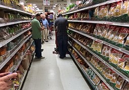 Orbitz in a Grocery Store Removing Wax With Water