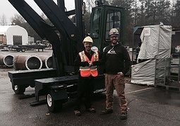 Aecon Combilift with Pipe Clamp